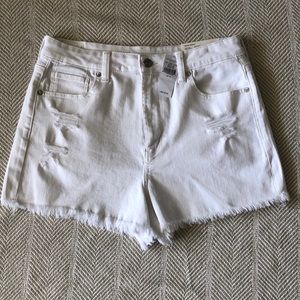 American Eagle White Denim Mom Short